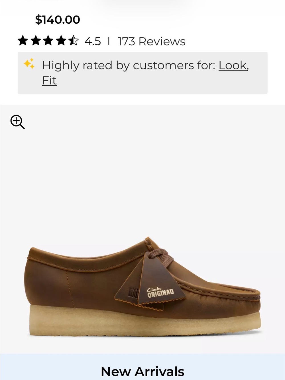 Clarks Women's Brown Leather Wallabees
